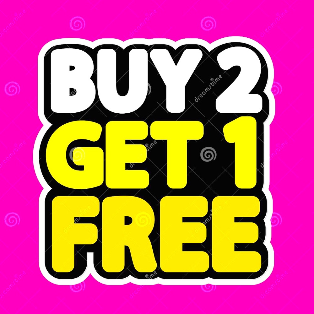 Buy 2 get 1 free